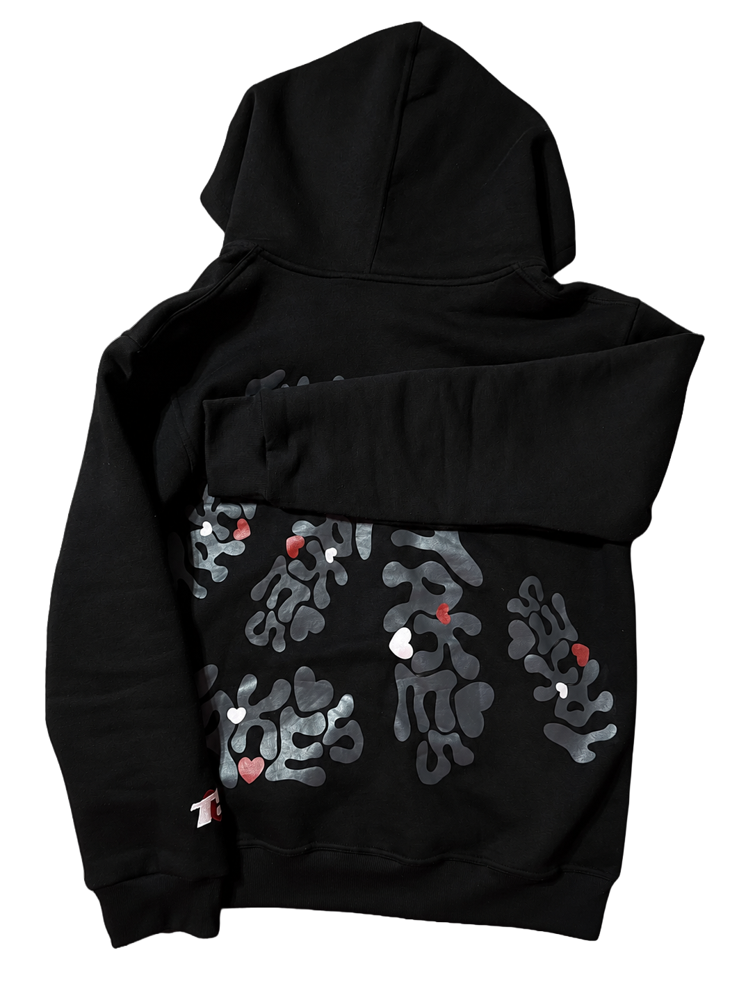 Take Five Black " ∞ love " Zip-Up Hoodie