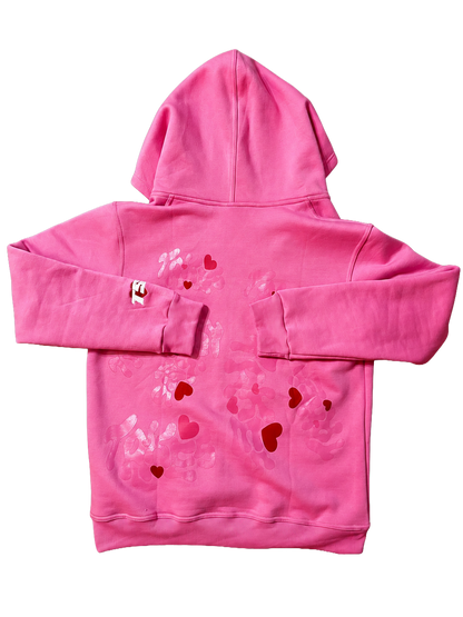 Take Five Pink " ∞ love " Zip-Up Hoodie