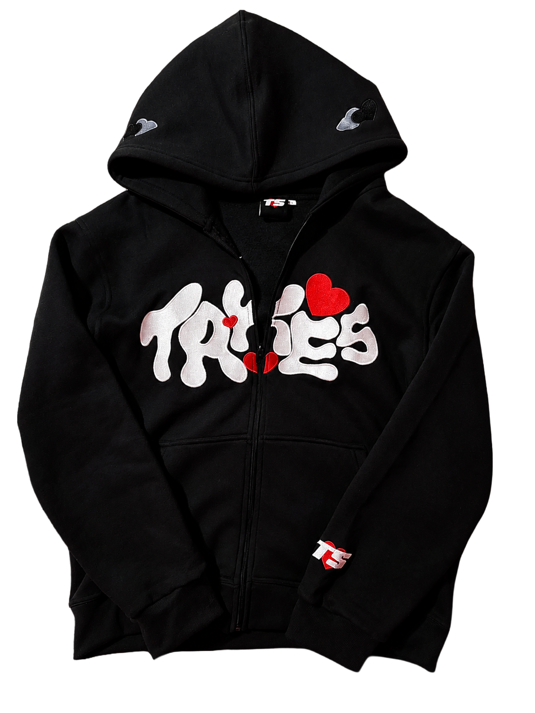Take Five Black " ∞ love " Zip-Up Hoodie